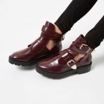 Dark buckle boots