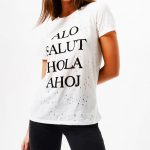 White graphic T-shirt
